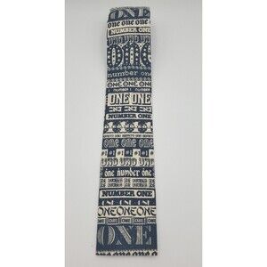 Vintage Rooster/Nate's Brand Mens Tie- Number One- Novelty Tie Square End‎ Blue